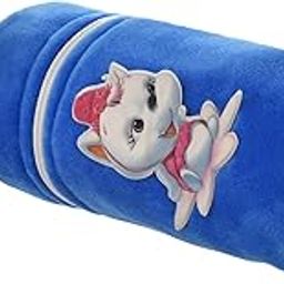 Homestic Cartoon Printed Soft Velvet Stretchable Baby Feeding Bottle Cover with Easy to Hold Strap (Blue)-18