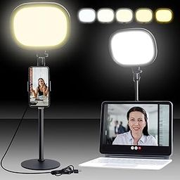 Hold UP Key Light Video Light Adjustable Photography Fill Light Five Color Temperatures 3200K-5600K Adjustable Brightness 1455 Lumens 120 Light Beads CRI 95+ with Extendable Light Stand for Video-image-41