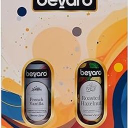 Bevaro Gift Box French Vanilla And Roasted Hazelnut Syrup 300ml Each,For Shakes and Desserts Add-ons(Pack Of 2)-25