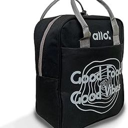 Allo Lunch Bag for Office, School & College, Washable Unisex Tiffin Bag for Men, Women & Kids, Lightweight, Leakproof, Water and Dust Resistant Multipurpose Lunch Bag, Grey (GFGV), 9 litres-image-33