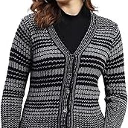 Womens Self Design V Neck Full Sleeve Cardigan (1243635VN)-image-42
