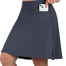 Skorts Skirts for Women,20" Knee Length Skirted for Women,Athletic Skirt with Shorts-image-18