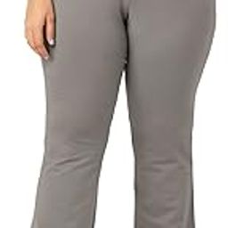 Plus Size Women's 6004NC_Grey Solid Color Straight Fit Trouser-image-20