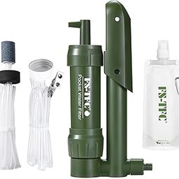 FS-TFC Pocket Water Filter Hand Pump Portable Water Purifier Emergency Survival Gear for Drinking Backpacking Hiking Camping Outdoor Filtration-image-59