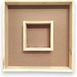 Decorative Wooden Varmala Preservation Frame with Photo Space for Resin Art (Square)-28