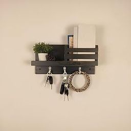 Symplify Richmond Wooden Wall Shelf Organiser with Key Holders || Wooden Key Holder for Wall Key Chain Holders for Wall for Home and Office Decor | Key Stand-image-78