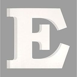 6 Inch White Wooden E Letter- English Upper Case Alphabets Cutouts for Art and Craft Work (E_White_6 in x 11mm)-picture-15