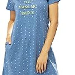 Women's Cotton Traingle Printed Knee Length Short Nighty-picture-42