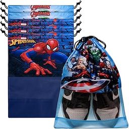 Kuber Industries Marvel Avengers Shoe Cover | Travel Shoe Storage Bags | Polyester Storage Bag | Drawstring Shoe Cover | Shoe Organizer with Clear window | Pack of 6 | Multi-image-51