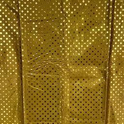 ARC Golden Dots Decoration Drapes for backdrops. |Polyster Cloth |Size:10feet Height 4feet Width (3.2meter) | Puja Decoration | Baby Shower Backdrops | House Warming Backdrops. (Gold)-15