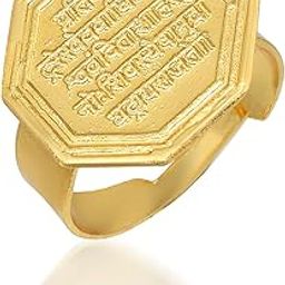 � Gold Plated Shivaji Maratha Raj Mudra The Royal Seal of Shivaji Maharaj Adjustable Free Size Ring Finger Jewelry for Men/Women-image-9