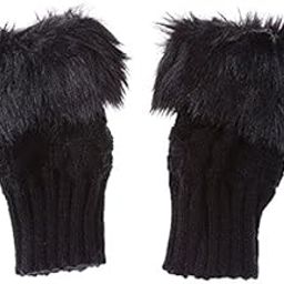 Faux Rabbit Hair Fur Wool Knitted Winter Thermal Warm Comfortable Fingerless Gloves Mittens Winter Accessories Hand Warmer Gloves-image-24