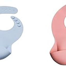 tudd Silicone Baby Bib for Feeding & Weaning Babies & Toddlers | Blue with Silicone Baby Bib for Feeding & Weaning Babies & Toddlers | Pink-image-33