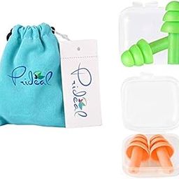 2 Pairs Reusable Silicone Ear Plugs - NRR 32, Waterproof, Hypoallergenic - Ultra Comfortable Noise Reduction Earplugs for Sleeping, Swimming, Concerts and Airplanes (earplugs 2 Set) (Orange and Green)-8