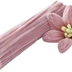 BATRICHER Pipe Cleaners, Pastel Peach, 100 Pieces, Chenille Stems for Craft and DIY Flower Making-picture-17