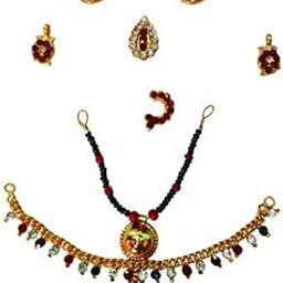 Stone Varalakshmi Face Decoration Items Set/Lakshmi Amman Face Decoration Items for Lakshmi Pooja/Varalakshmi Pooja Items-image-19
