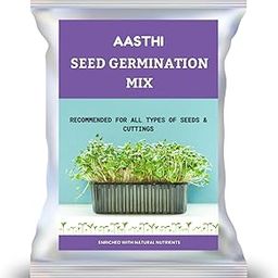 AASTHI Bazaar Seed Germination Mix 1 Kg | Enriched with Essential Nutrients to Boost Seeds Germination| Ready to Use| Light Weight & Healthy Seedlings | for All Seeds Germination (Pack of 4)-picture-27