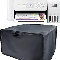 Printer Dust Cover Compatible for Epson Eco L3266, L3250, L3260, L3212, L3200, L3251 Printer,Premium Nylon, Water-Resistant, Durable, Anti-Static Protection for Home & Office Printers (Dorca)- Black-image-64