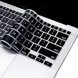 Oaky Keyboard Protector Compatible with MacBook Air 13 inch 2020 Release Model A2179 Soft Silicone Waterproof Dust-Proof Ultra Thin Keyboard Cover Skin for MacBook Air 13 2020 - Silicon Black-31