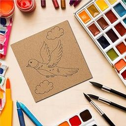Nature with Bird Pre-Marked DIY MDF Base-image-20