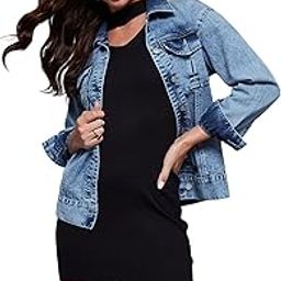 Women's Collared Full Sleeves Buttoned Denim Jacket-picture-34
