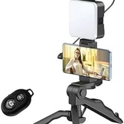 WORLD OF KITCHENCRAFT 6-in-1 Vlogging Kit for Video Making with Bluetooth Remote, Mic, Mini Tripod Stand, LED Light & Phone Holder Clip for Making Videos, Recording YouTube Videos-9