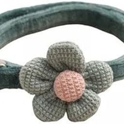 FABLOFT® 2xCat Collar Necklace with Bell Collars for Kitty Rabbit Small Medium Dogs Dark Green-image-37