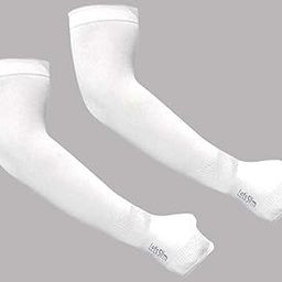 Adroitz White Uv Sunblock protection Perfect for Cycling, Driving, Running, Basketball, Football & Outdoor Activities Performance Stretch & Moisture Wicking with thumb hole Arm sleeves for unisex-image-61