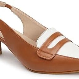 Women Stylish Backstap Sandal with Kitten Heels, Pointed Toe for Casual Wear-image-4