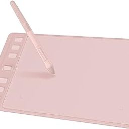 HUION Inspiroy 2 Small Drawing Tablet, Digital Art Tablet with Scroll Wheel, 6 Hot Keys, Battery-Free Stylus, Pink Graphics Tablet for Drawing, Design, Writing, Work with PC, Mac & Android-image-3