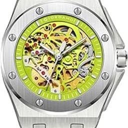 Automatic Watch for Men – Mechanical Skeleton Dial,Transparent Gear Display, Silicon Strap-image-21