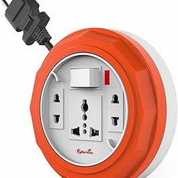 Fybros Comex 2 Pin Extension Cord, Extension Box, Power Strip with International Sockets Extension Board, 2 Year Warranty, 5 Meter Heavy Duty Cable, (Multicolor)- Made in India-18