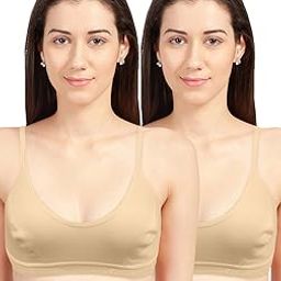 Womens Non Padded Sports Bra | Non Padded, Wire Free, Comfortable Pure Cotton Material, Pull On Bra, Adjustable Straps for Activewear | Hand Washable Yoga Bra - Yoga-image-39