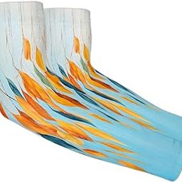 Leaf Prints Men's and Women's Sunscreen Sleeves Minimalist Abstract Style Compression Arm Sleeves - UV, Tattoo Coverage-image-19
