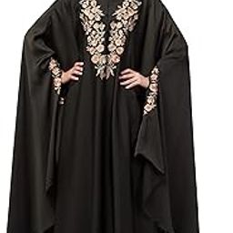 Neck and Sleeve Embroidered Irani Kaftan-image-89