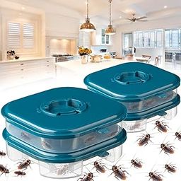 SHOPVILLA Cockroach Catcher Repellent, Pest Control, Roach Killer Indoor Infestation Efficient Cockroach Trap Double Layer Roach Trap Reusable Safe Cockroach Killer for Ants Pet Outdoor Indoor Home-picture-4