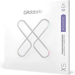 D'Addario XS Acoustic Guitar coated Strings Phosphor Bronze, Custom Light, 11-52 (XSAPB1152)-31