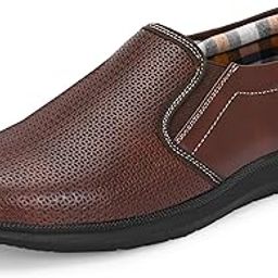 Slip-On Men's Casual Shoe | Stylish with Soft Cushioned Insole | Sleek Slip-On Design for Semi-Formal Look | Durable with Anti-Skid Sole | Ideal for Office Wear (9276)-image-83