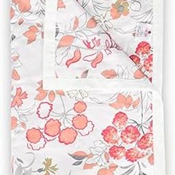 Divine Casa Floret 100% Cotton Single Dohar | 120 GSM | Soft & Lightweight Throw Blanket | Cozy & Breathable Bedding | All-Season Comfort | 210 x 140 CM, Floral Blush-image-27