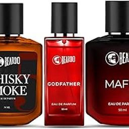 Beardo Whiskey Smoke, Godfather & Mafia Perfume For Men Edp 50Ml X 3 | Strong & Long Lasting Fresh Scent Fragrance |Aromatic, Spicy, Woody Eau De Parfum | Christmas gift for men | Gift For Friends | Gift fot Men-39