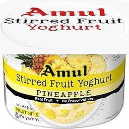 Amul Stirred Fruit Yoghurt Pineapple, 100g-23