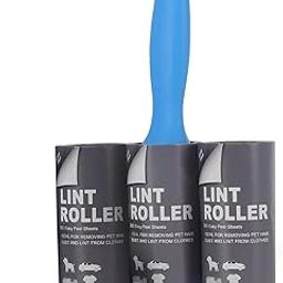 Sticky Lint Remover Roller for Clothes 180 Sheets Reusable Easy-Tear Pet Hair Remover for Clothes, Sofa, Furniture, Sweater, Dust & Dirt - 3 Rolls 60 Sheets (Multicolor) (Multi Set of 3)-51