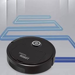 IVELECT Smart Robot Vacuum Cleaner USB Cable Compact Quiet for Home Cleaning Black-image-0