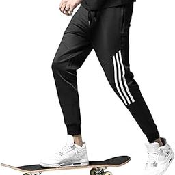 Polyester Track Pant for Men's Regular Fit Joggers for Running Gym Sports | Lower Track Pants for Workout, Bodybuilding | Activewear Trousers with 2 Side Chain Pocket for Boys-16