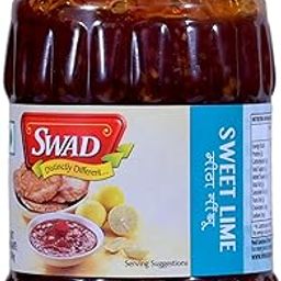 SWAD Sweet Lime Pickle | Khatta Meetha Nimbu Achar | No Preservatives & No Additives | Traditional Indian Nimbu Pickle | Pack of 1 (280g)-image-42