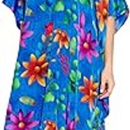 Silky Bellinzona Women's Printed Plus Size Kaftan | Beach Cover up |One Size fits All-27