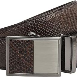 Non Reversible Leather Belt for Men - Brown-image-38