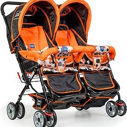 Mee Mee Twin Buggy Baby Stroller & Pram Easy Foldable with Adjustable Seating Positions| Age 0-2 yrs & Weight Upto 20 Kg with Swivel Wheel | 3 Point Safety Harness Belt with Comfortable Seats-14