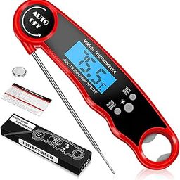 CASON (DEVICE OF C) -ABS Proffesional Waterproof Digital Lcd Cooking Food Thermometer/Kitchen thermometer For Cooking Bbq/barbeque Thermometer Temperature Test Pen (Red), ABS-picture-6