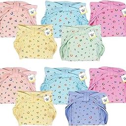 Toddylon Baby Products New Born Baby Clothes | Cloth Diapers | Langots | Nappies | Cotton | Reusable | Washable Nappy (0-6 Months, Pack of 10)-image-99
